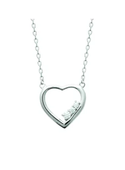 Collier Brillaxis coeur empierré