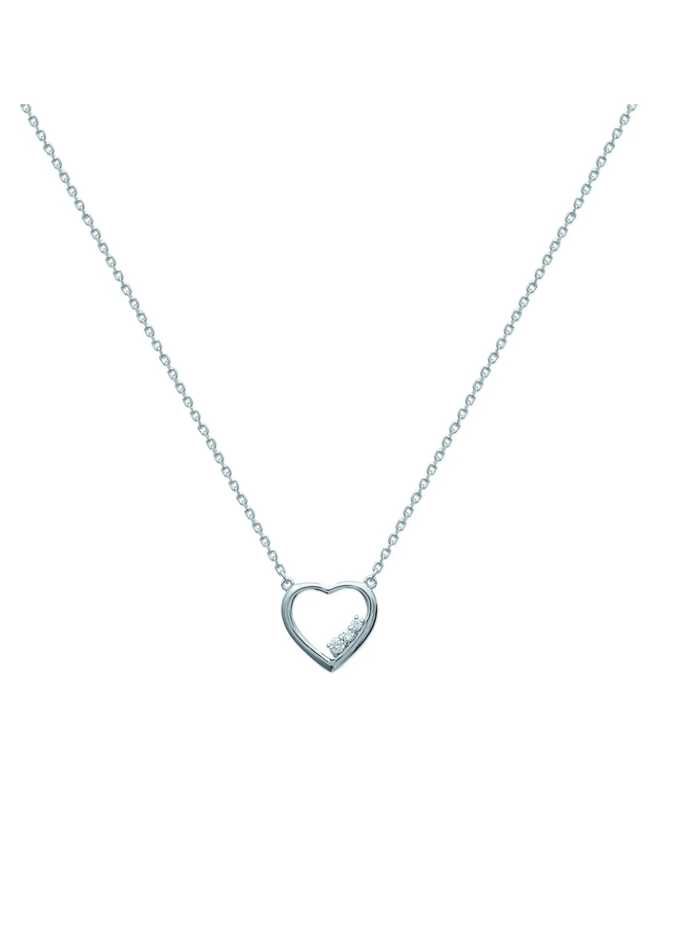 Collier Brillaxis coeur empierré
