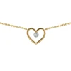 Collier Brillaxis coeur or bicolore diamant