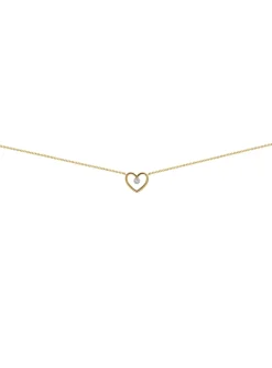Collier Brillaxis coeur or bicolore diamant