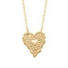 Collier Brillaxis coeur plaqué or