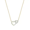 Collier Brillaxis coeurs superposés plaqué or