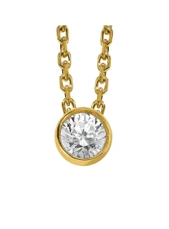 Collier Brillaxis diamant serti clos 0.10ct or jaune