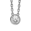 Collier Brillaxis diamant serti clos 0.35ct or blanc
