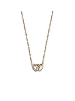 Collier Brillaxis doré coeurs entrelacés_x005f_x000D_45 cm