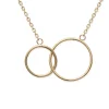 Collier Brillaxis double anneaux doré