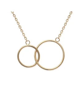 Collier Brillaxis double anneaux doré