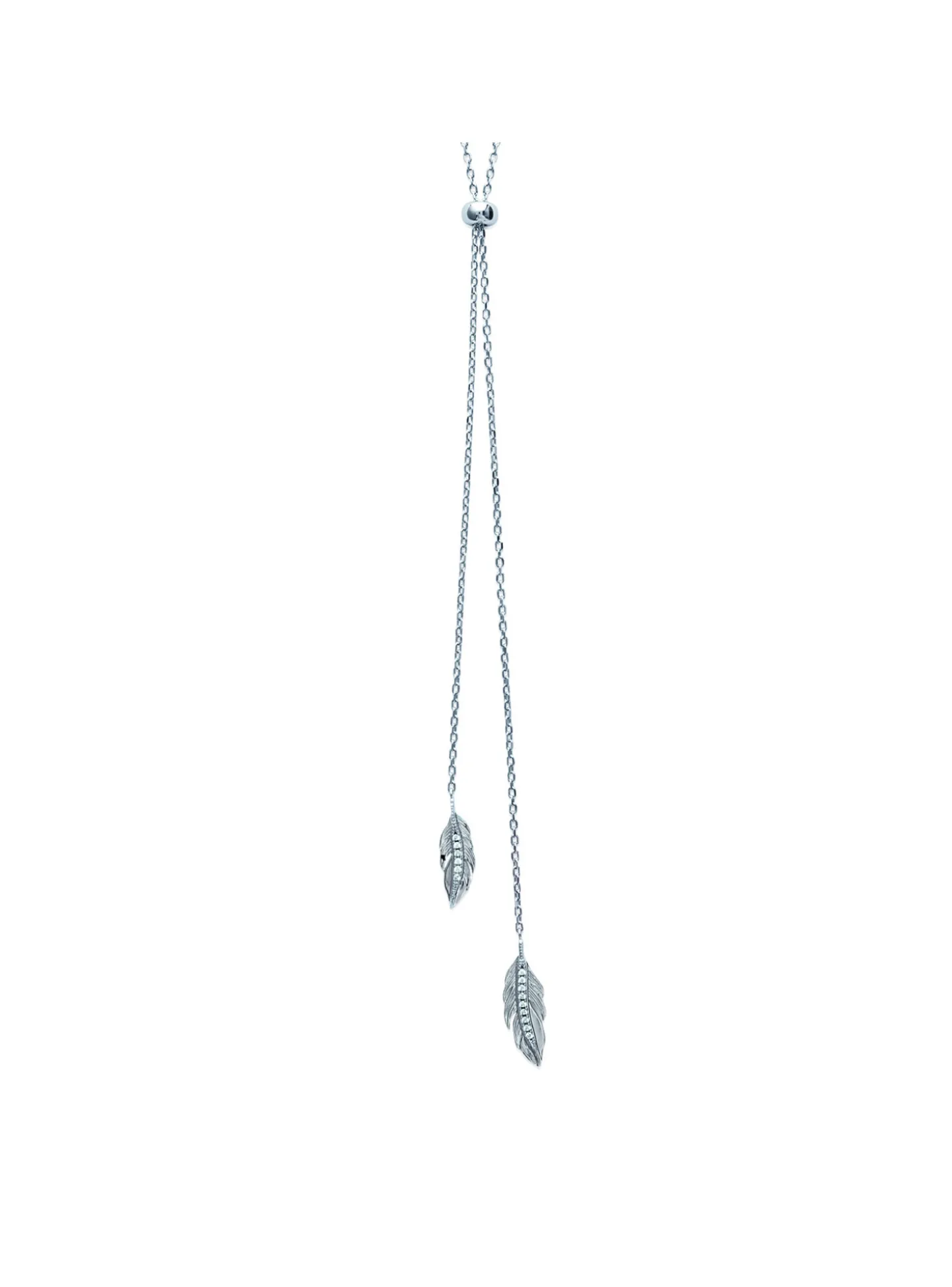 Collier Brillaxis double plume empierrée