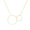 Collier Brillaxis double anneaux or 750/1000