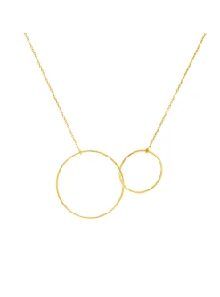 Collier Brillaxis double anneaux or 750/1000