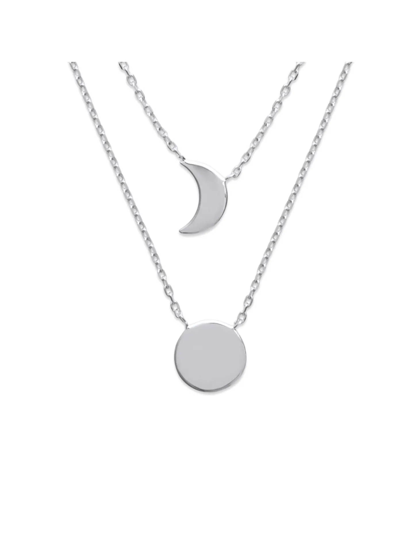 Collier Brillaxis double soleil lune