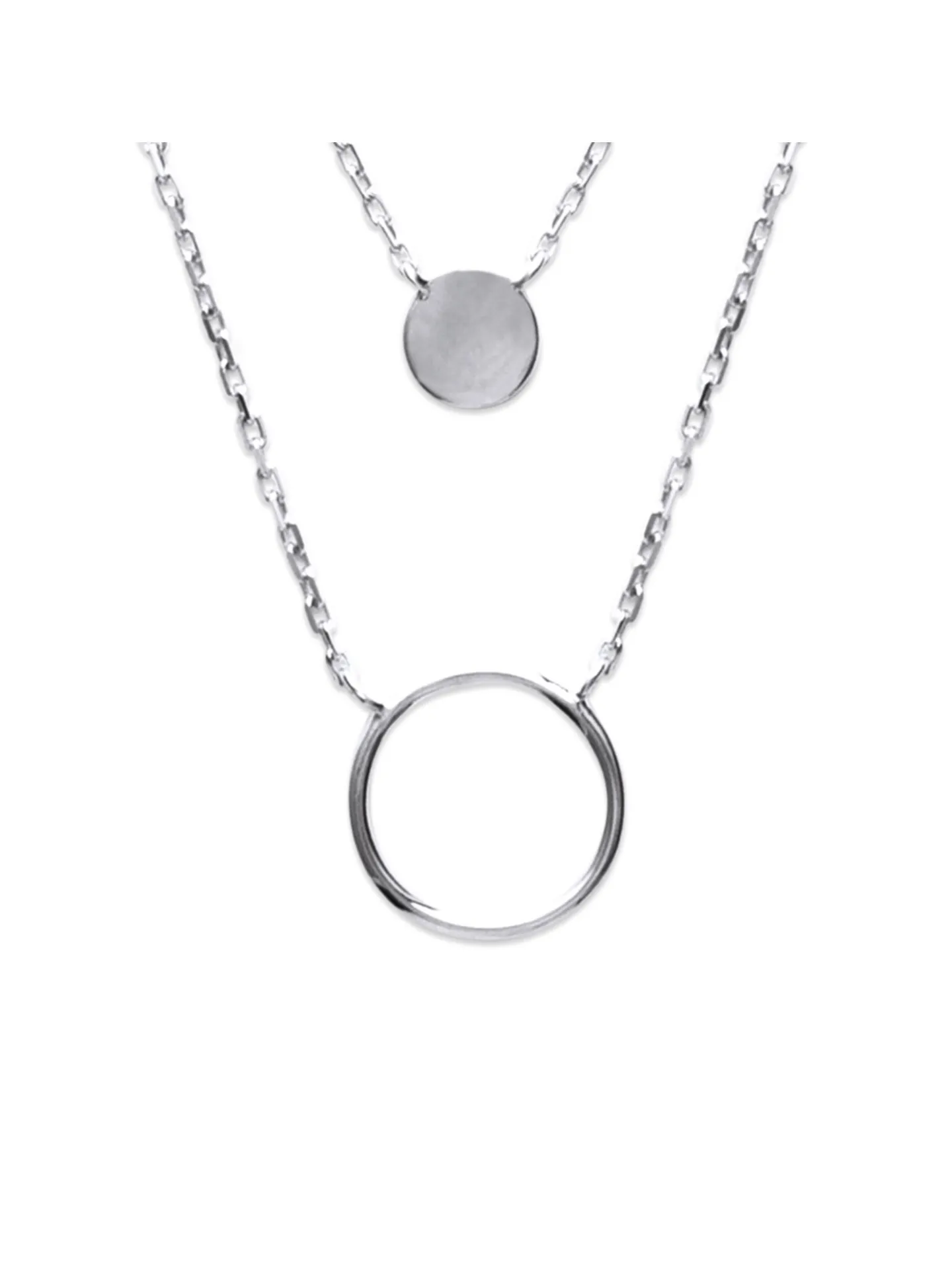 Collier Brillaxis doubles chaînes cercles