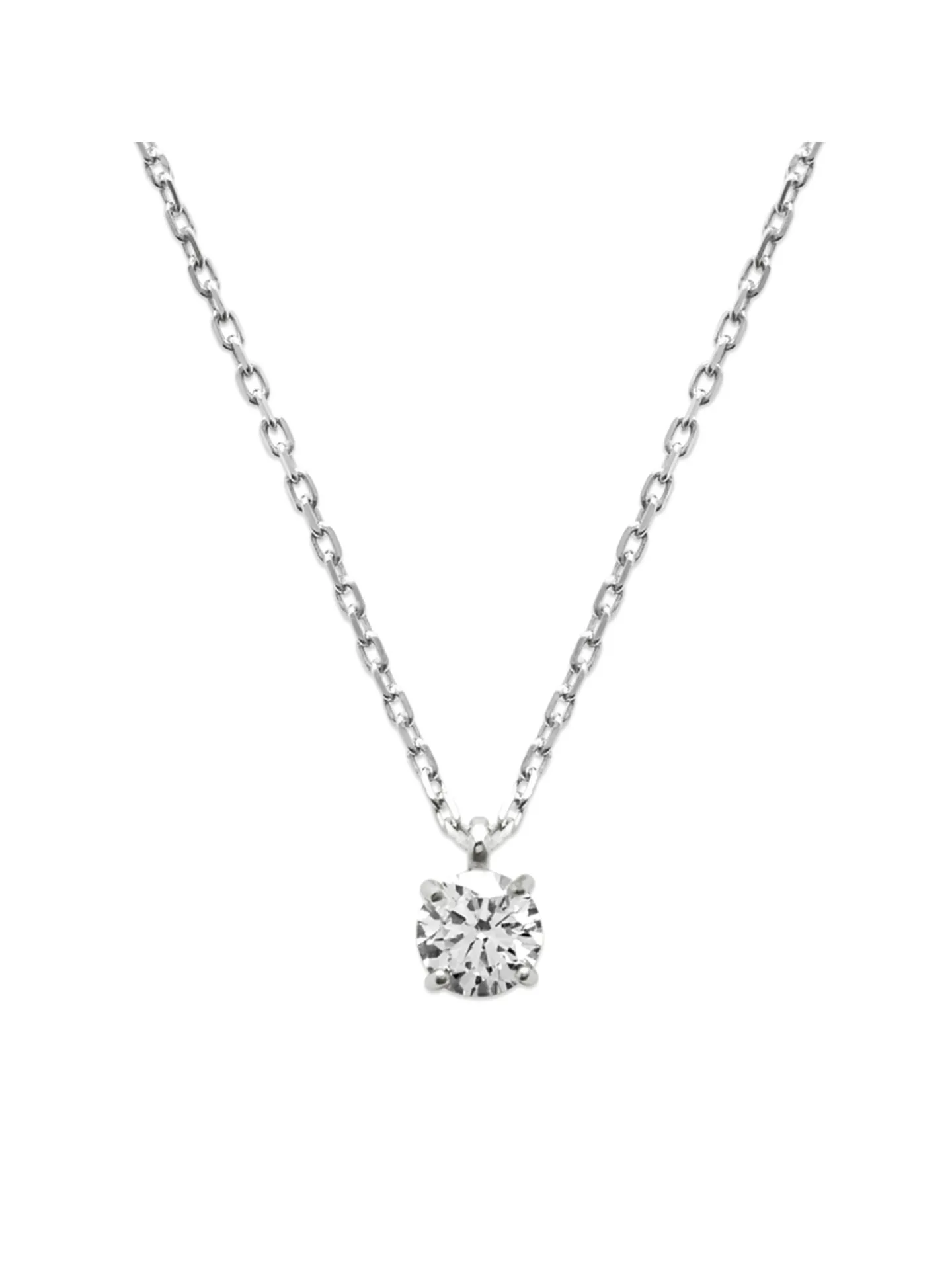 Collier Brillaxis en argent solitaire 45cm
