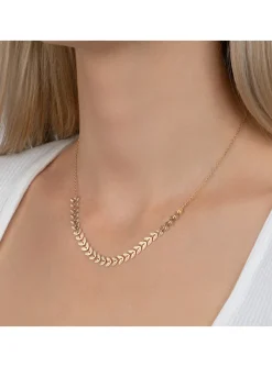 Collier Brillaxis feuillage chic