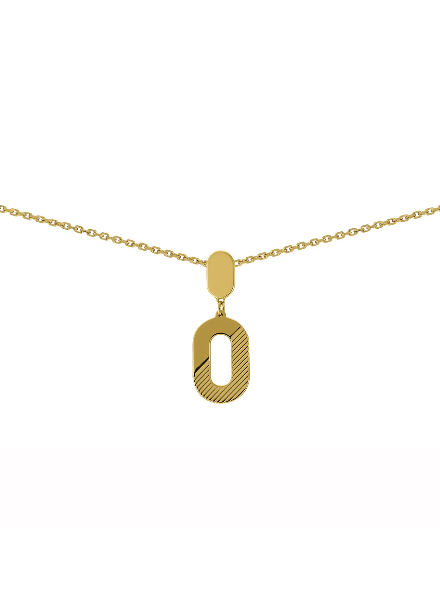 Collier Brillaxis géométrique striée