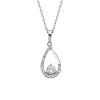 Collier Brillaxis goutte or blanc oz
