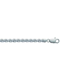 Collier Brillaxis maille corde argent rhodié
