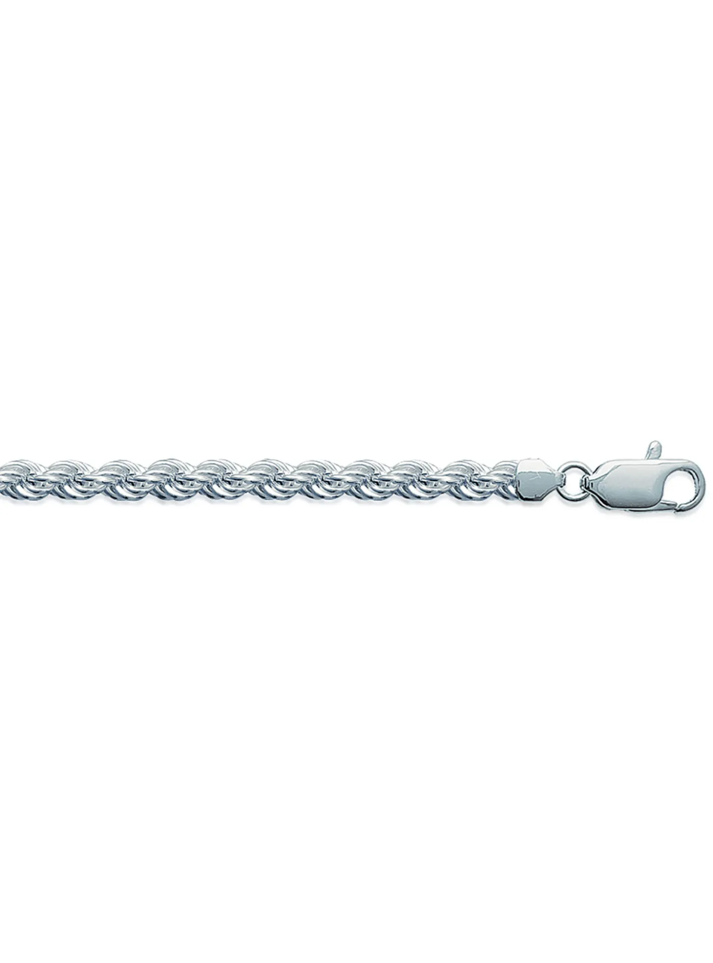 Collier Brillaxis maille corde argent rhodié