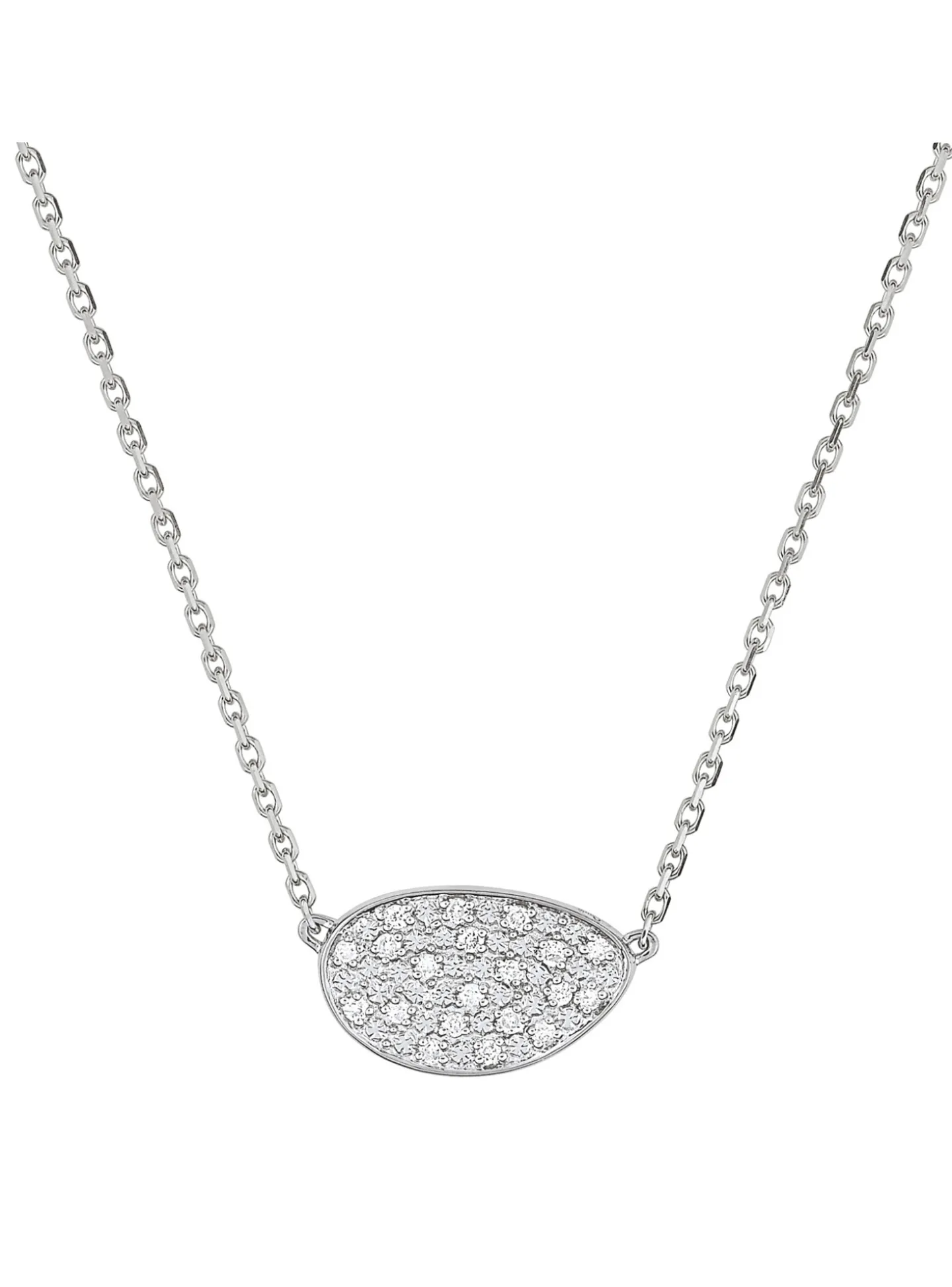 Collier Brillaxis moderne or blanc diamants