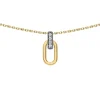 Collier Brillaxis motif ovale or 18 carats oxydes