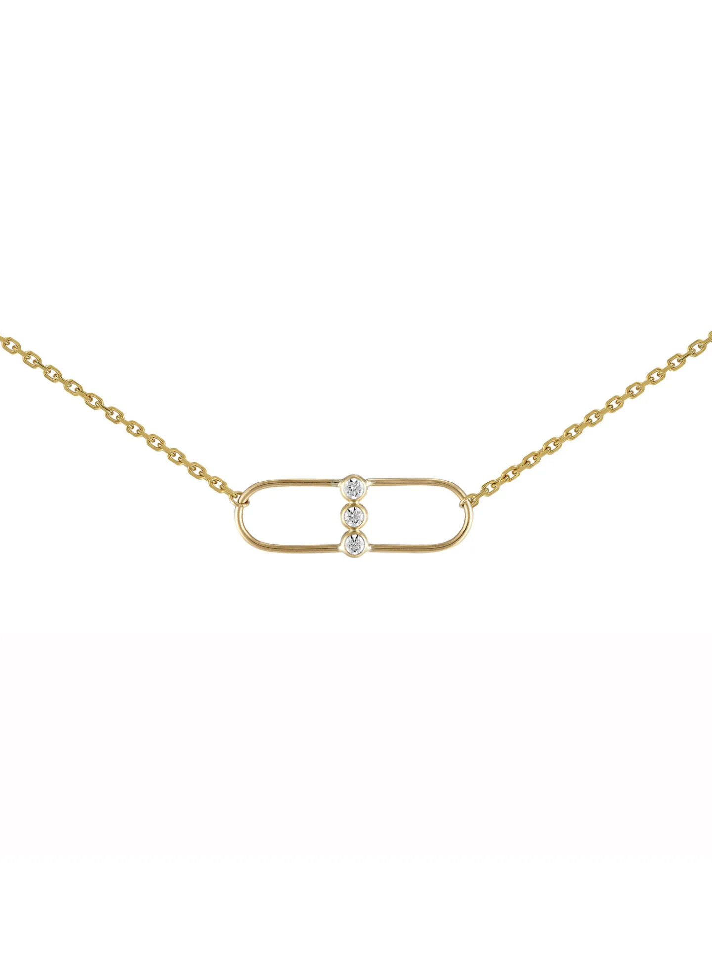 Collier Brillaxis motif ovale trilogy