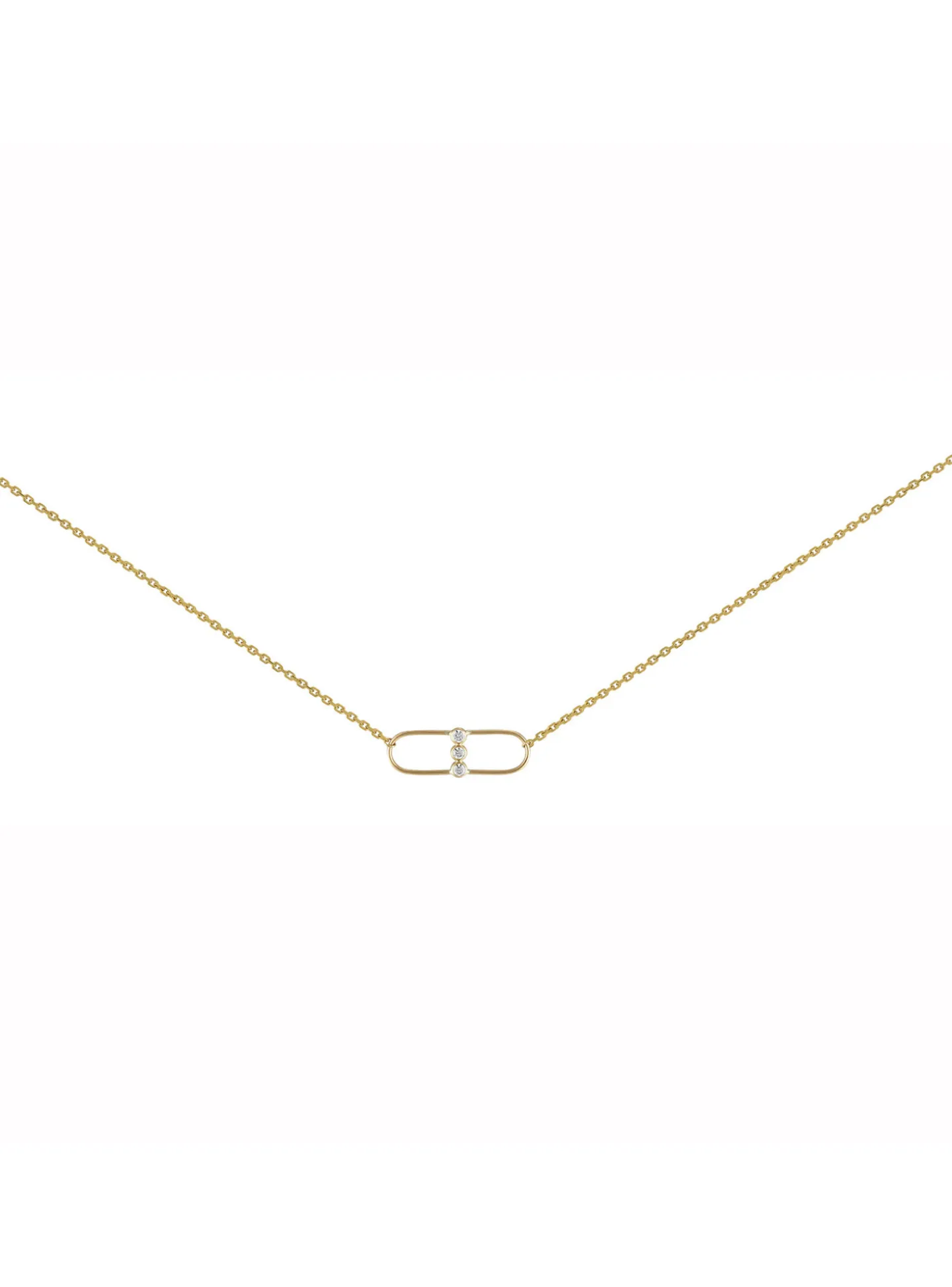 Collier Brillaxis motif ovale trilogy