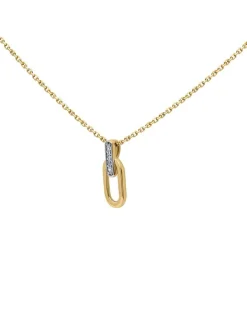 Collier Brillaxis motif ovale or 18 carats oxydes