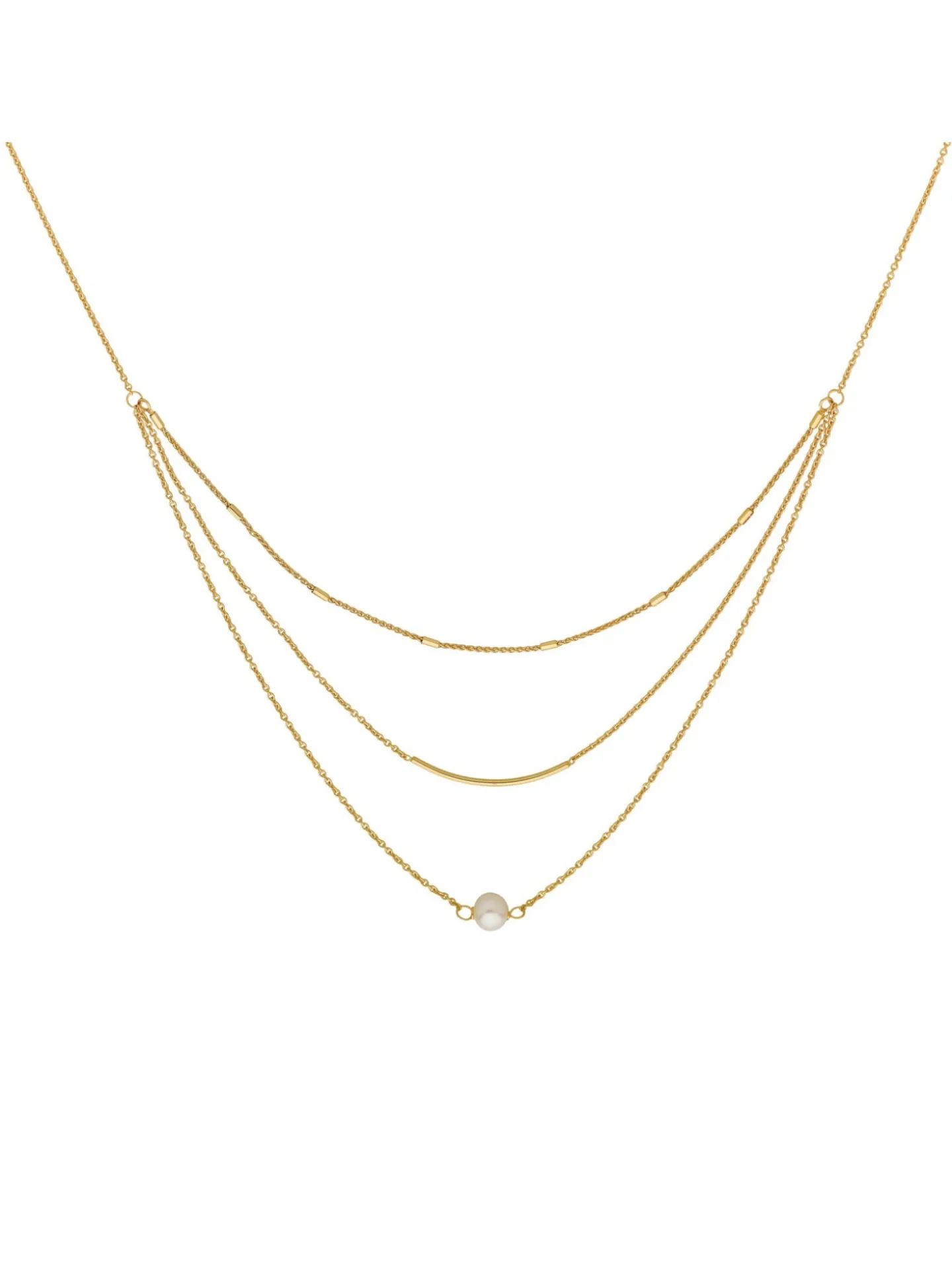 Collier Brillaxis multi-rang perle de culture