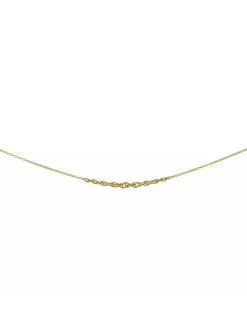 Collier Brillaxis or 9 carats en chute 6mm