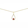 Collier Brillaxis or 18 carats goutte rubis diamants