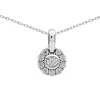 Collier Brillaxis or blanc 18 carats fleur diamant