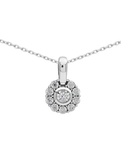 Collier Brillaxis or blanc 18 carats fleur diamant