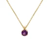 Collier Brillaxis or jaune 18 carats améthyste