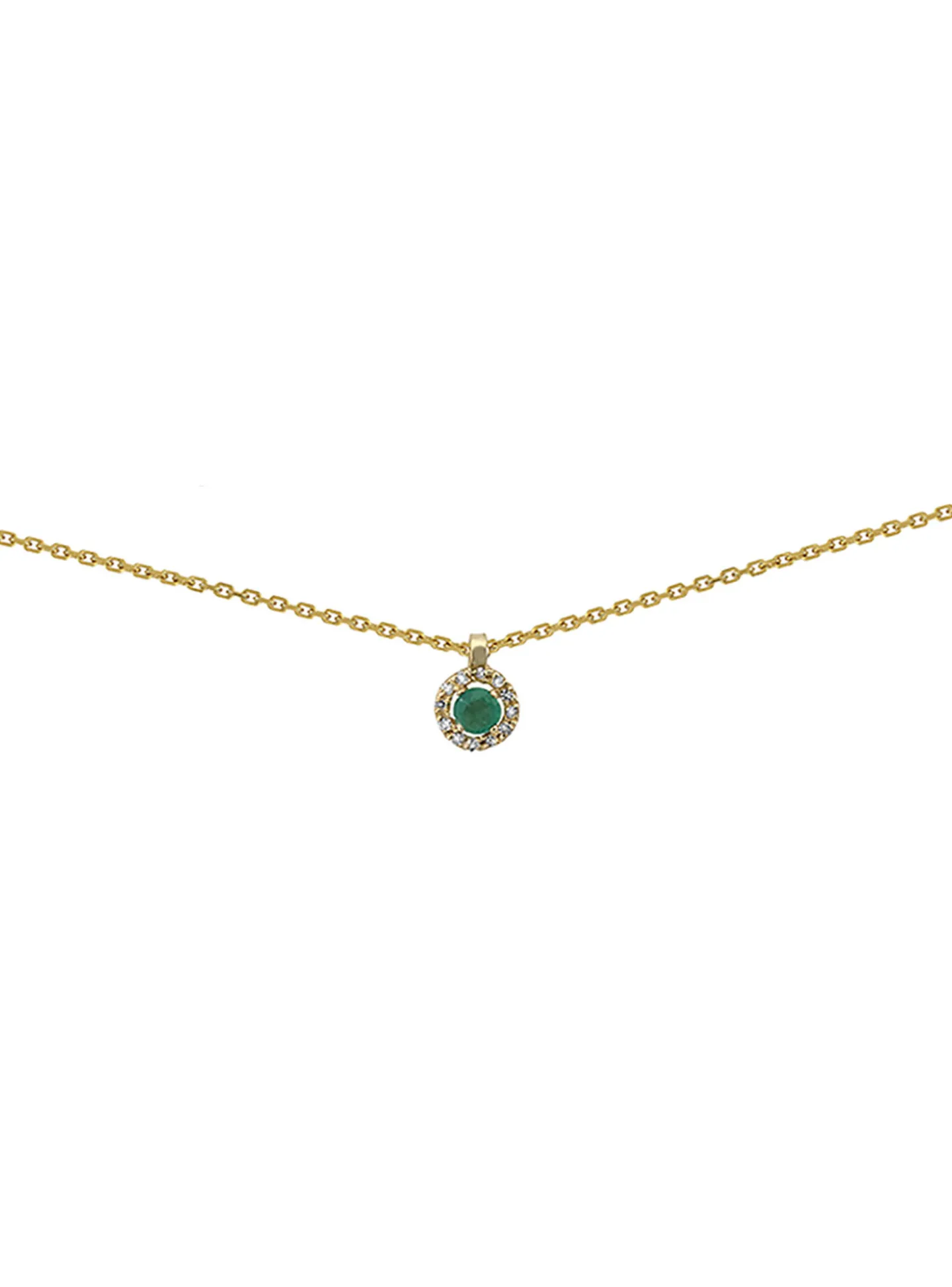Collier Brillaxis or jaune émeraude diamants