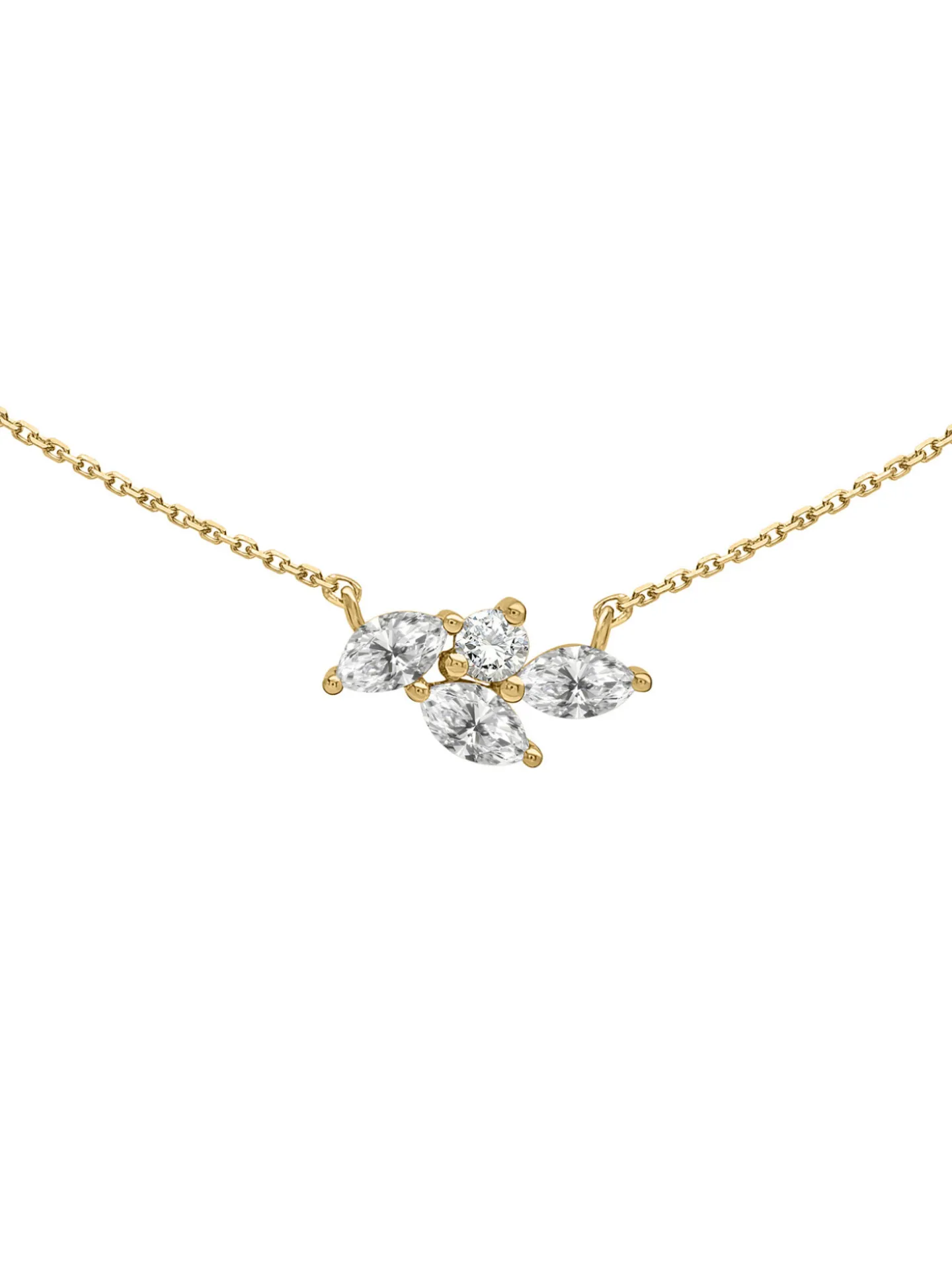 Collier Brillaxis or jaune 9 carats oxydes