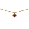 Collier Brillaxis or jaune 18 carats rubis diamants
