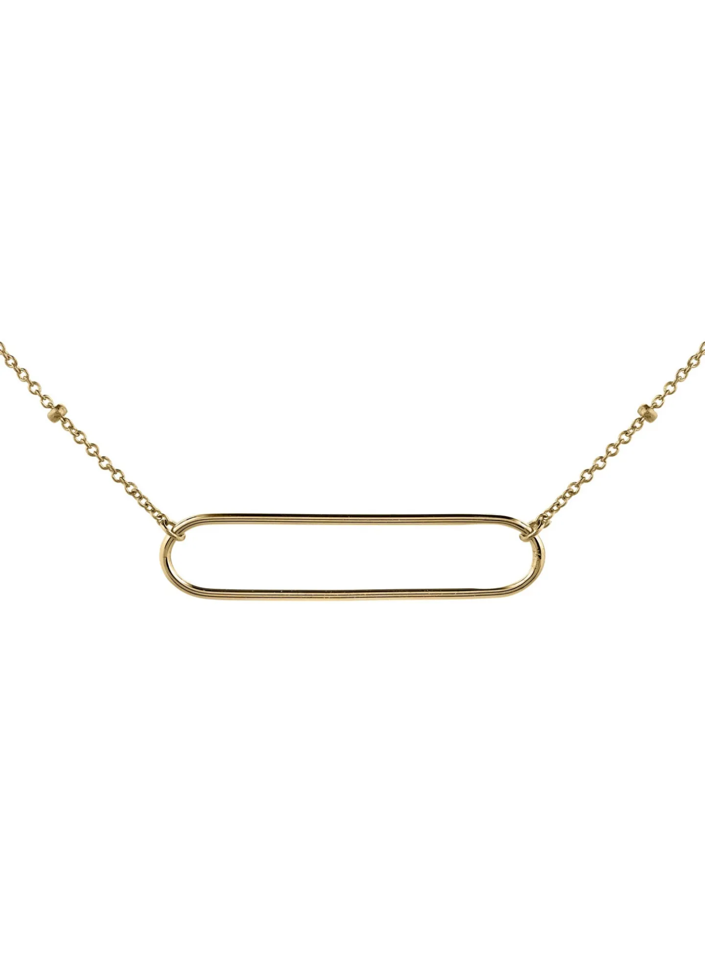 Collier Brillaxis or jaune anneau ovale