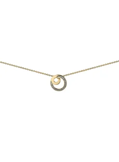 Collier Brillaxis or jaune 18 carats cercle pailleté
