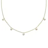 Collier Brillaxis or jaune pampilles diamants clos