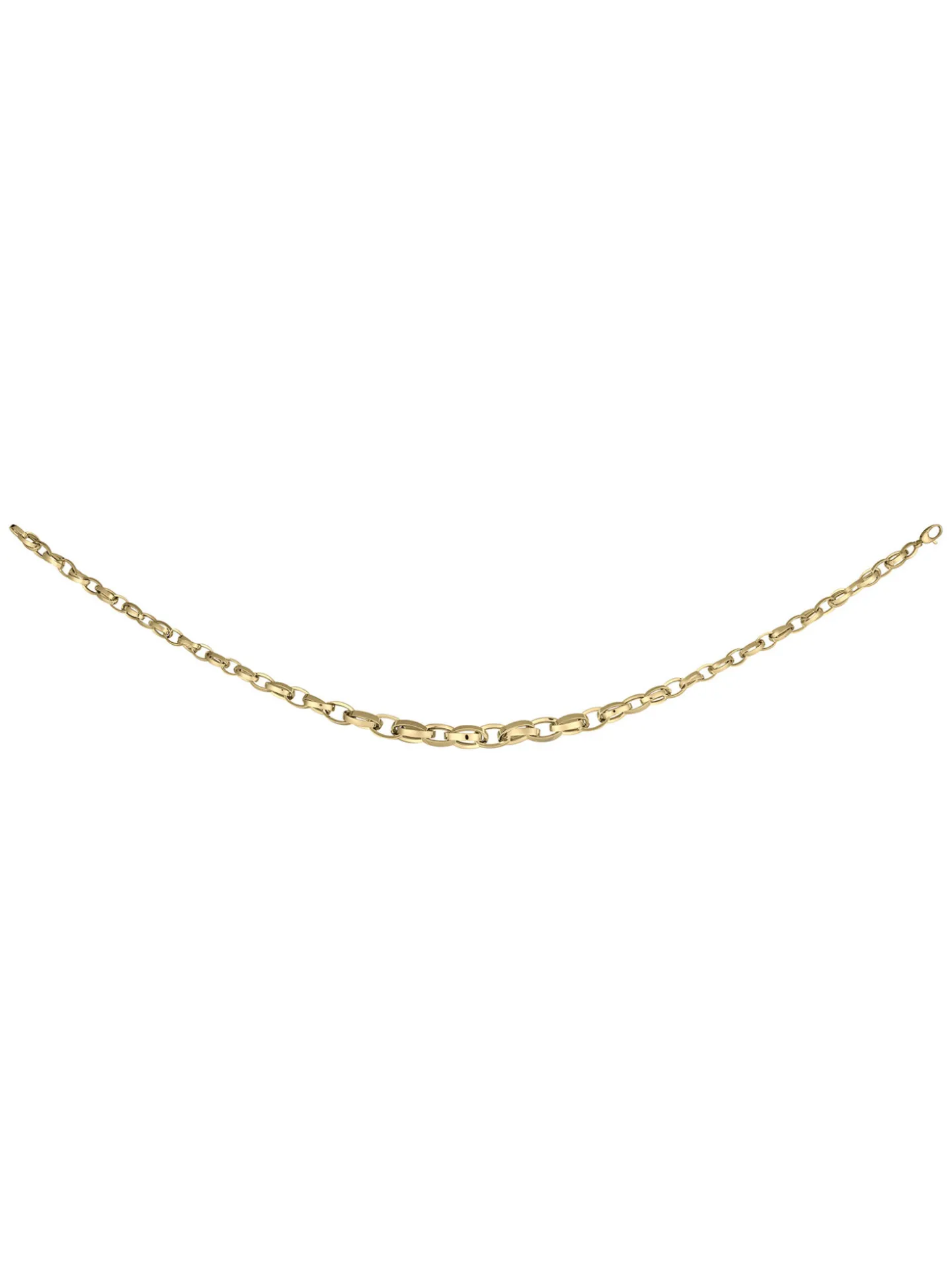 Collier Brillaxis or jaune maillons entrelacés