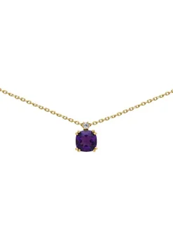 Collier Brillaxis or jaune améthyste oxyde