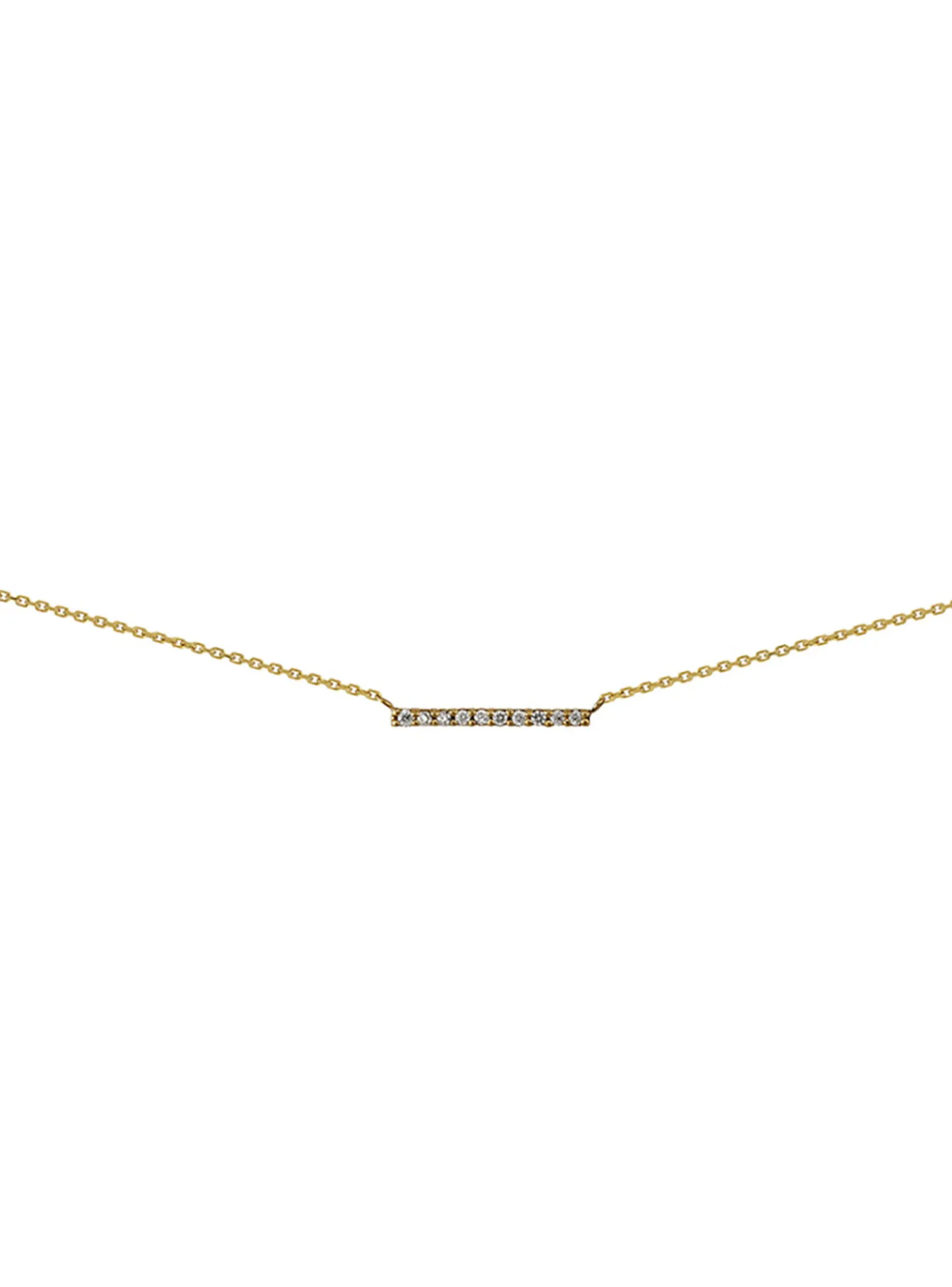 Collier Brillaxis or jaune 9 carats barrette oxydes