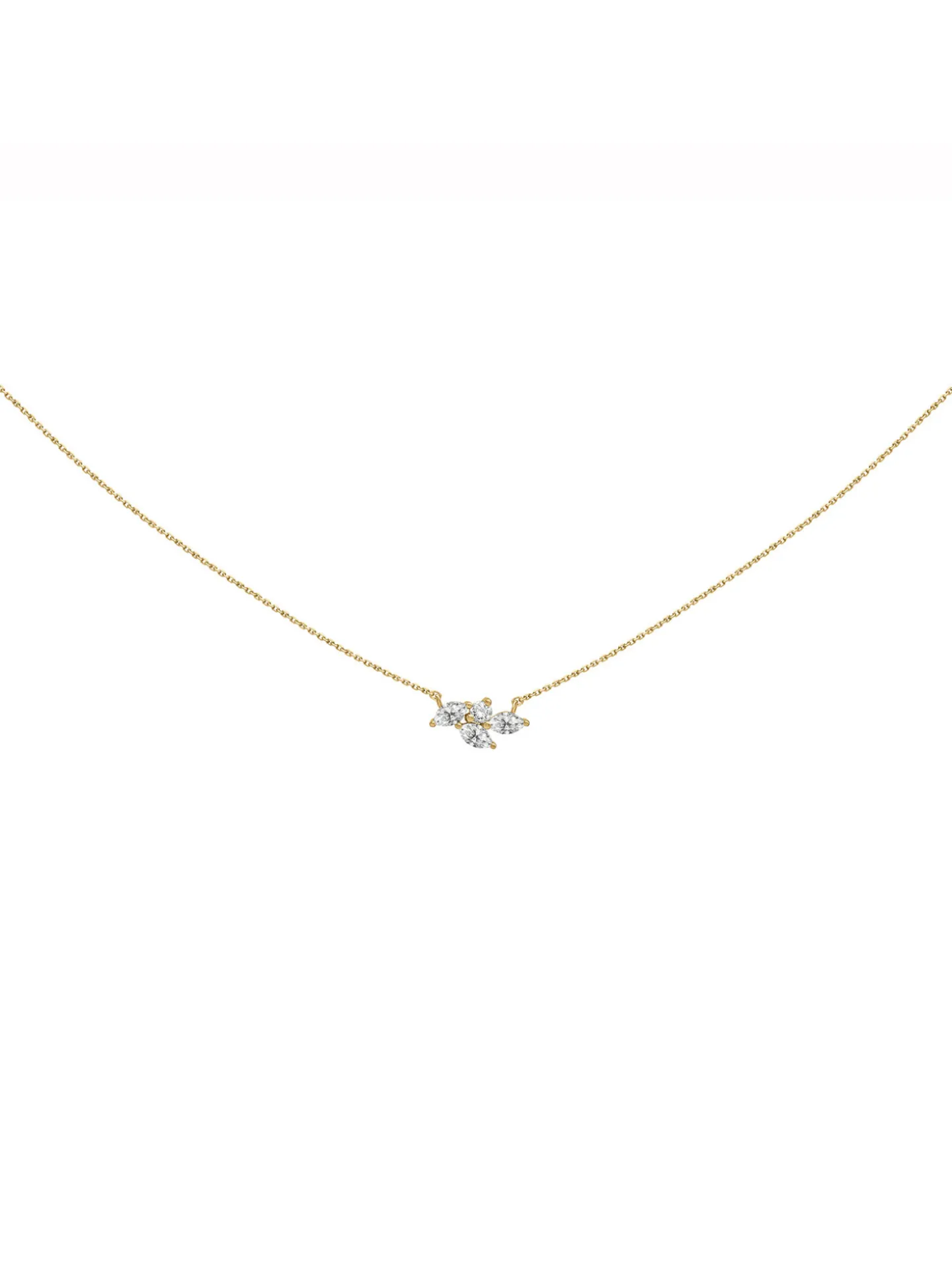 Collier Brillaxis or jaune 9 carats oxydes