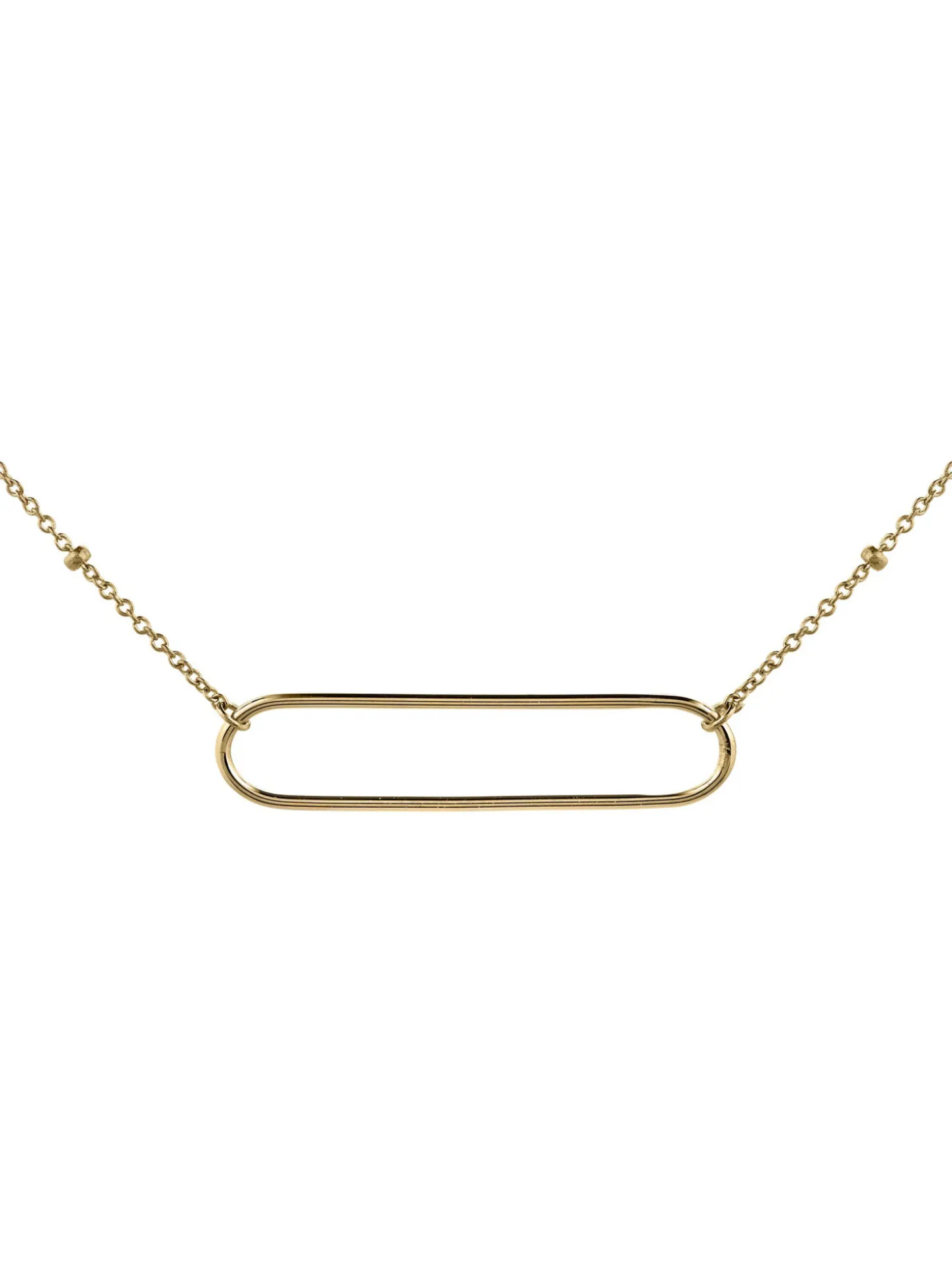 Collier Brillaxis or jaune anneau ovale