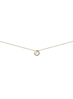 Collier Brillaxis or jaune 18 carats cercle pailleté
