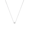 Collier Brillaxis oxyde de zirconium serti clos_x005f_x000D_or blanc 9 carats
