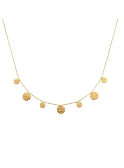 Collier Brillaxis pastilles martelées plaqué or
