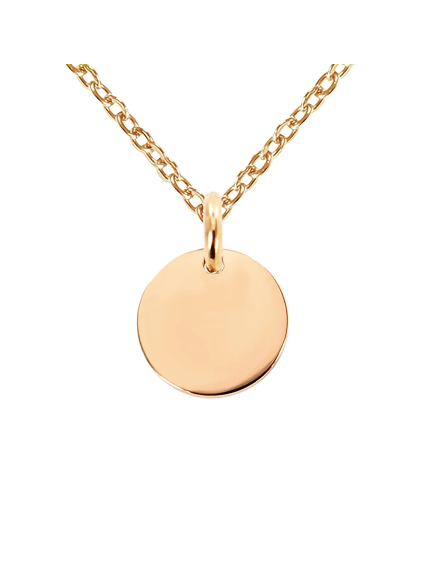 Collier Brillaxis petite médaille rosé