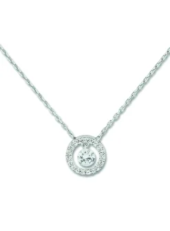 Collier Brillaxis pierre suspendue_x005f_x000D_or blanc 9 carats et oxydes