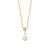 Collier Brillaxis plaqué or et oxydes de zirconium